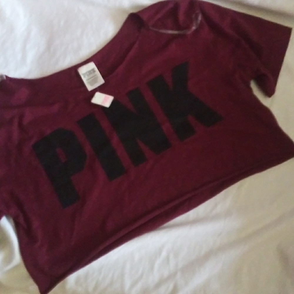 NWT pink by Victoria Secret crop top